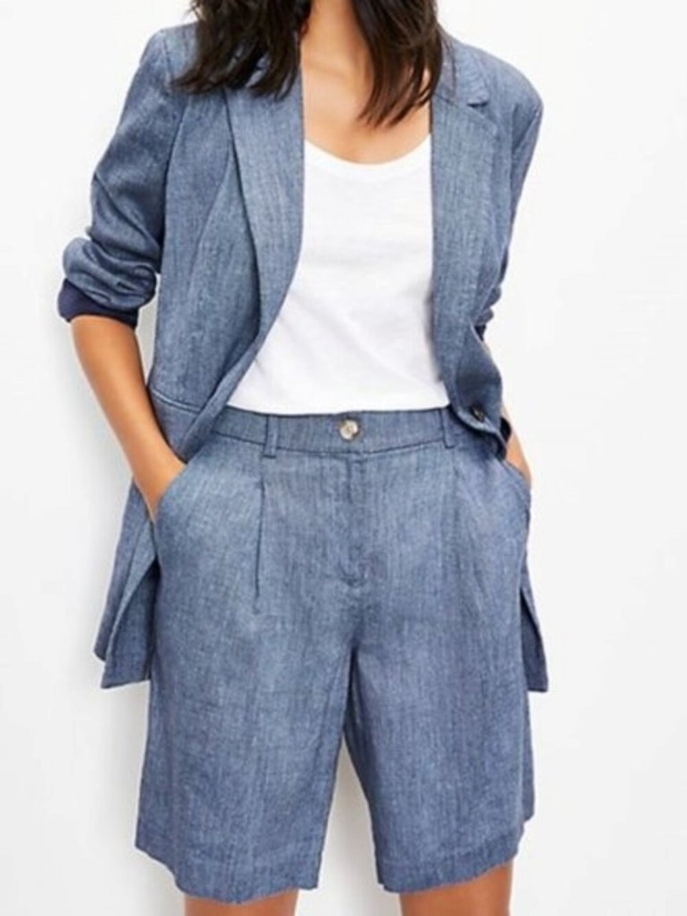 LOFT NWT Chambray Bermuda Shorts size 4